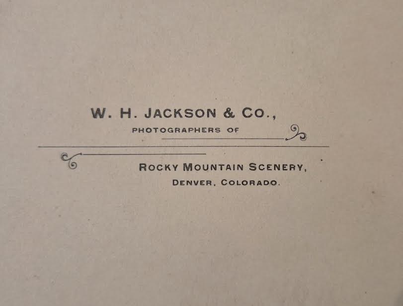 1880s-1890s Original Railroad Cabinet Card W.H. Jackson & Co. Denver CO